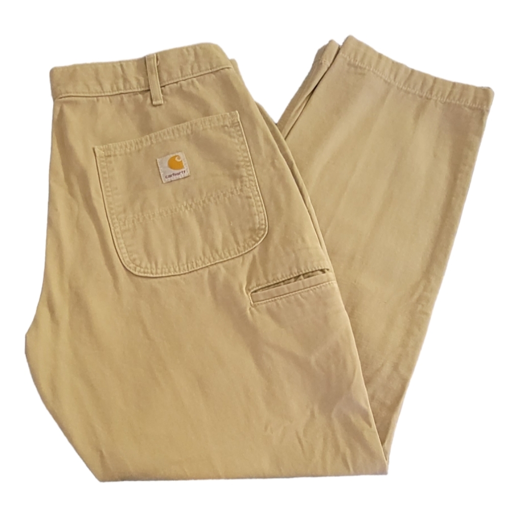Carhartt carpenter pants 34x30 mens Khaki Style ￼B299 GKH